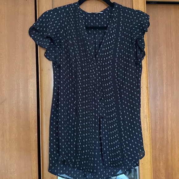 ⭕️2/20 H&M pleated printed shirt size S - Picture 3 of 6